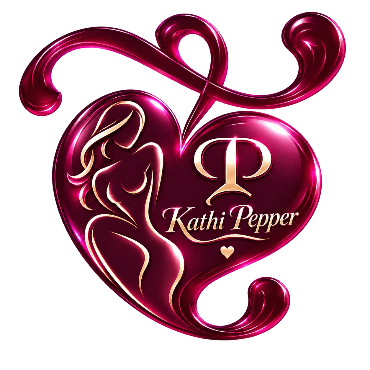 Kathi Pepper’s burgundy heart logo